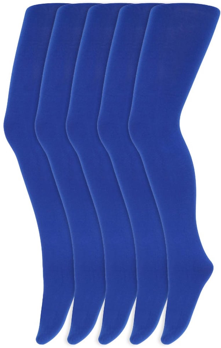 Meisjes panty's | 100 denier | Merk: Yellow Moon | Maat: 98 t/m 176 | Kleur: Blauw | 5 Paar