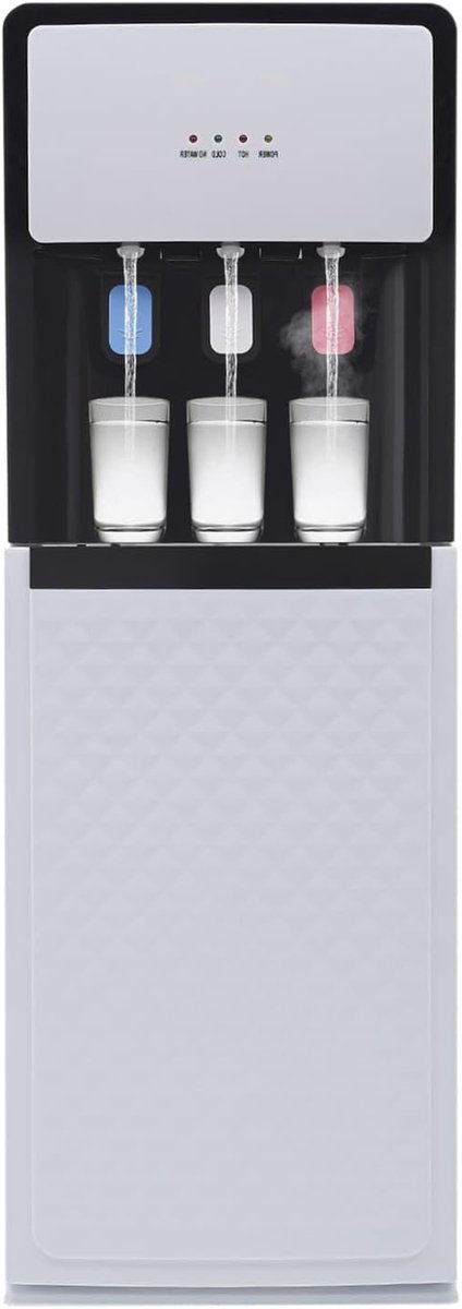 Waterdispenser Voet - Waterfontein Warm Koud - Direct Drinkwater - Drievoudige Functie - 92.5 cm Hoog - Wit
