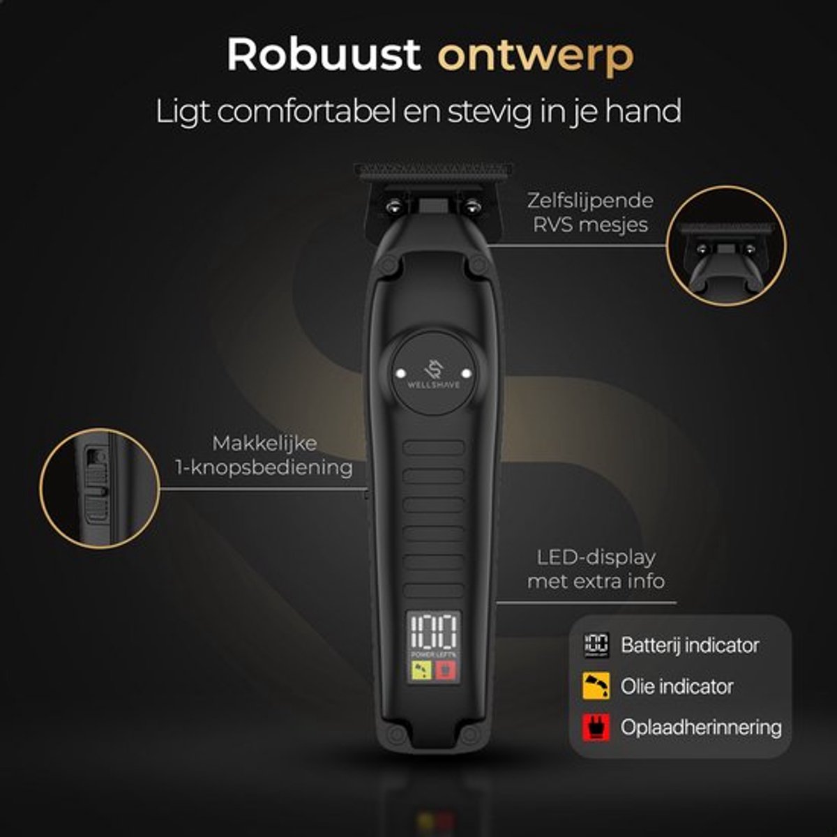 Wellshave Barber Pack 2.0 - Barber Set - Kappers set - Tondeuse Mannen - Foil Shaver - Hair Clipper - Kappers Tondeuse - Trimmer voor haar & baard - Head Shaver - Tondeuse set thumbnail 4