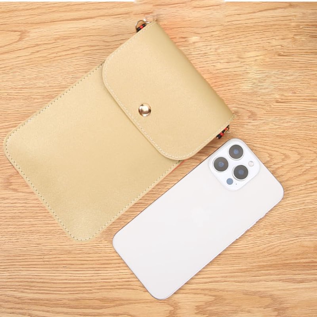 Mini-schoudertas voor dames, portemonnee, schoudertas, damesportemonnee, PU-leer, transparant, voor touchscreen