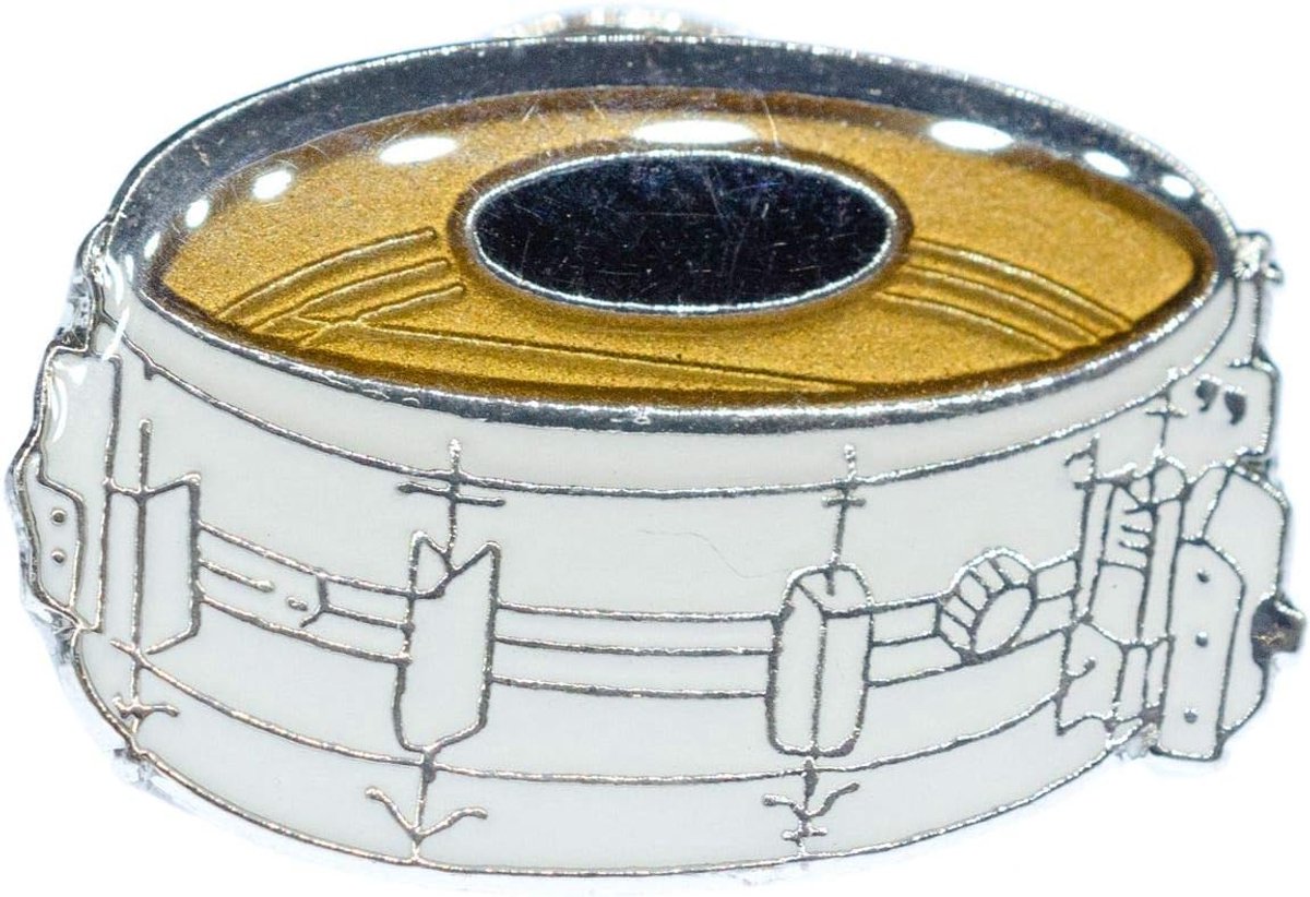 Drum Snaredrums Broche Pin Badge Knop Muziek Percussie Drummer, 20mm, Metaal, niet bekend