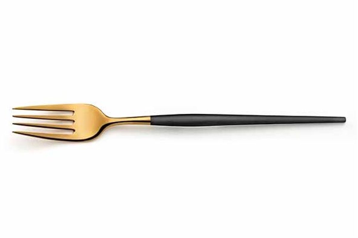 Soprano Black-gold Tafelvork Set6 Kraft Box