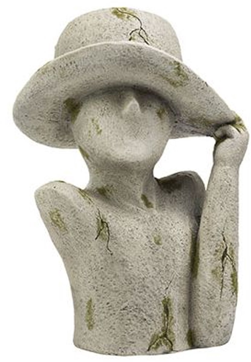 Beeld Planter Lovely Lady Greige 23x28xh 42cm Langwerpig Magnesium