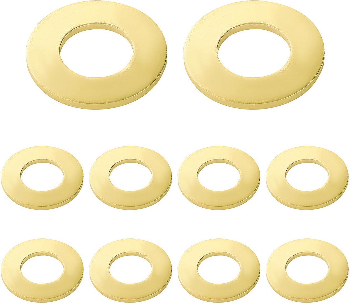 Platte Reparatiering, Messing Platte Ring, Sluitringen Metaal, voor Schroeven en Bouten