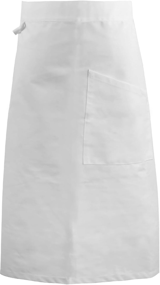 keukenschort voor heren en dames, halfkok schort, waterdicht schort met zak, Apron mannen vrouwen, schort voor barbecue restaurant, 66 x 70 cm