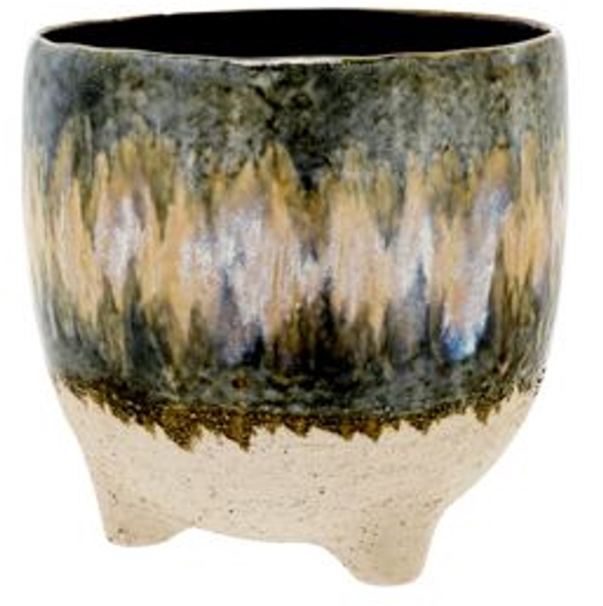 Cosy @ Home Bloempot Colormix Glazing Blauw 16,5x16,