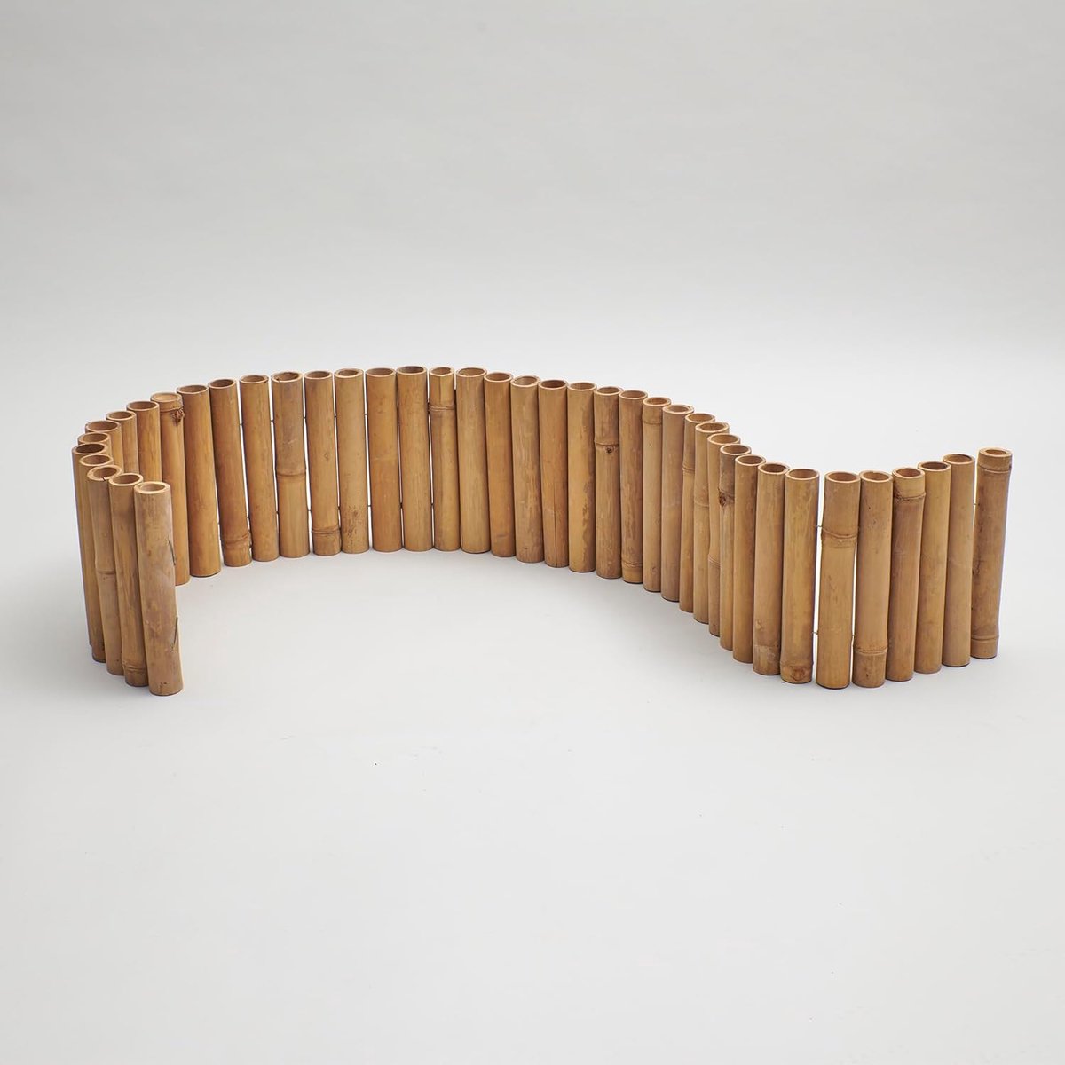 gazonrand, bamboe, beige, perkomranding, bed omranding, rolborder L: 200 cm x H: 30 cm (2 stuks)