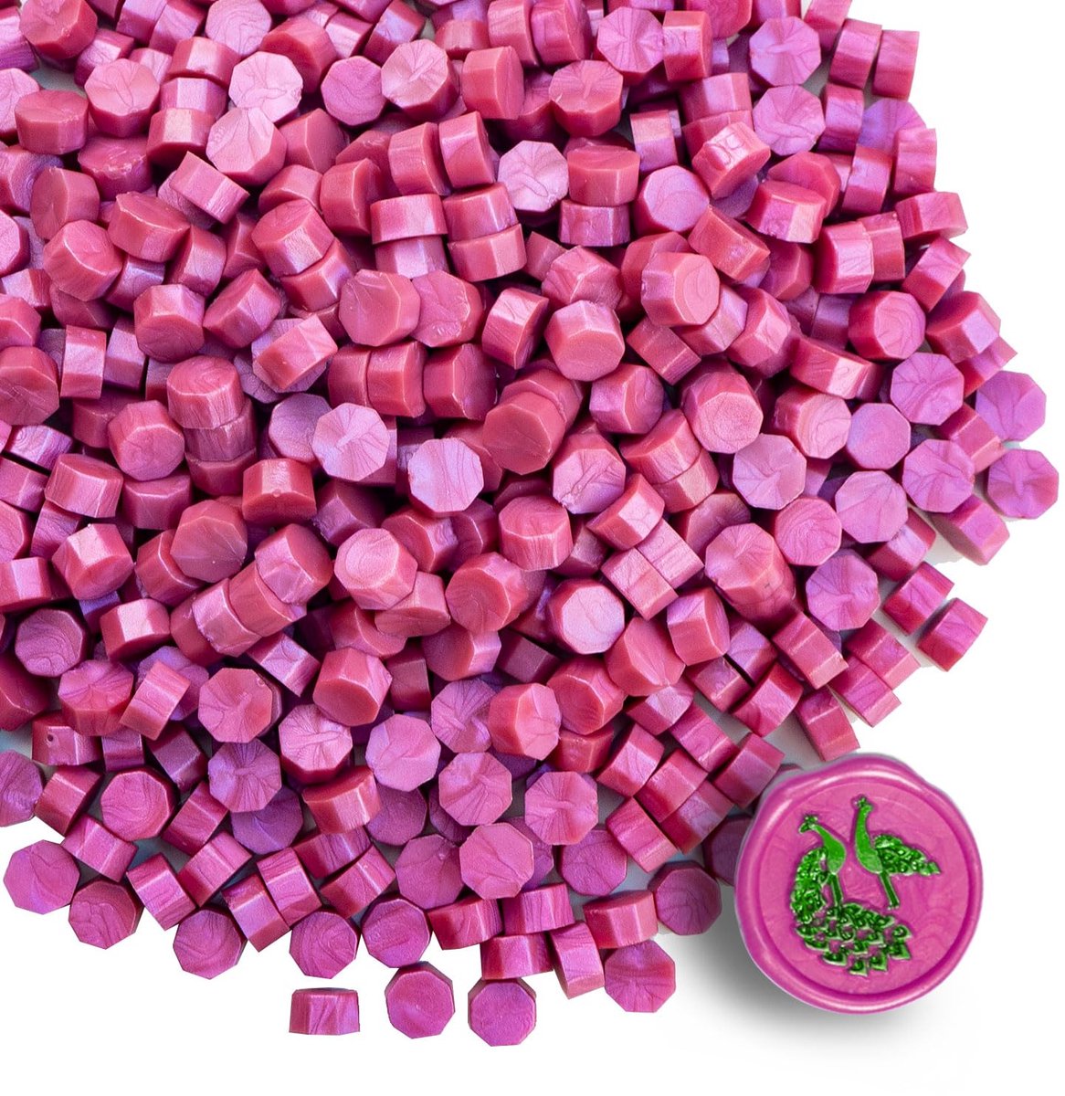 Wax Seal Beads - 520 Rosa Rosado Zegellak Parels voor Brieven, Wenskaarten, Wijnflessen & Knutselen | Professionele Kwaliteit voor Trouwkaarten & DIY Projecten