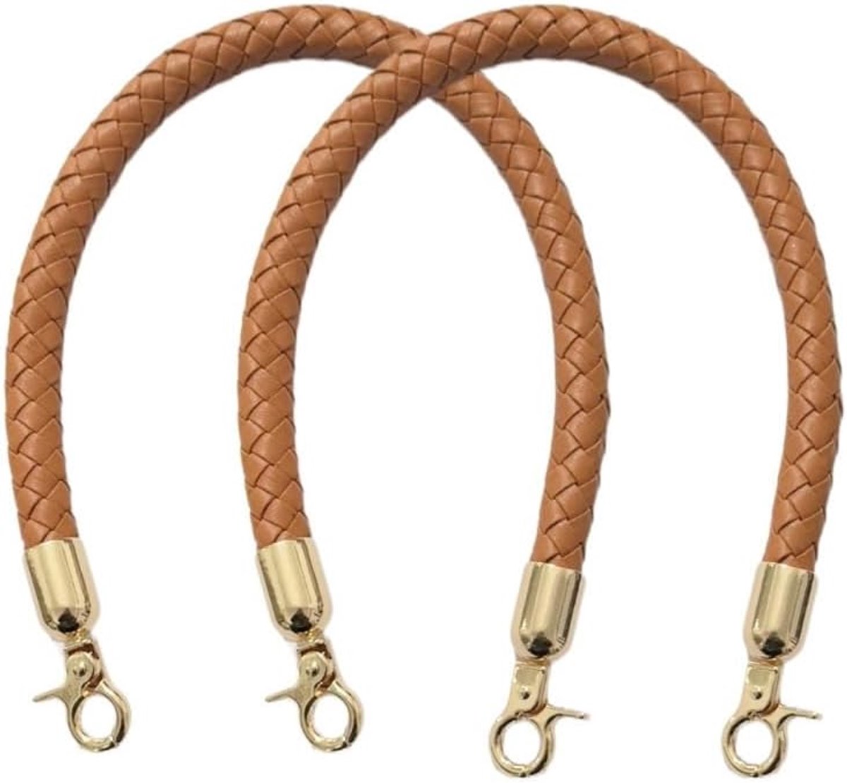 2 stuks tashengsels van PU-leer, 40 cm, om te wisselen, gevlochten PU, doe-het-zelf, vervangende handgrepen, leren riem voor tassen, portemonnee, handtassen, tasriemen, reservehengsels met