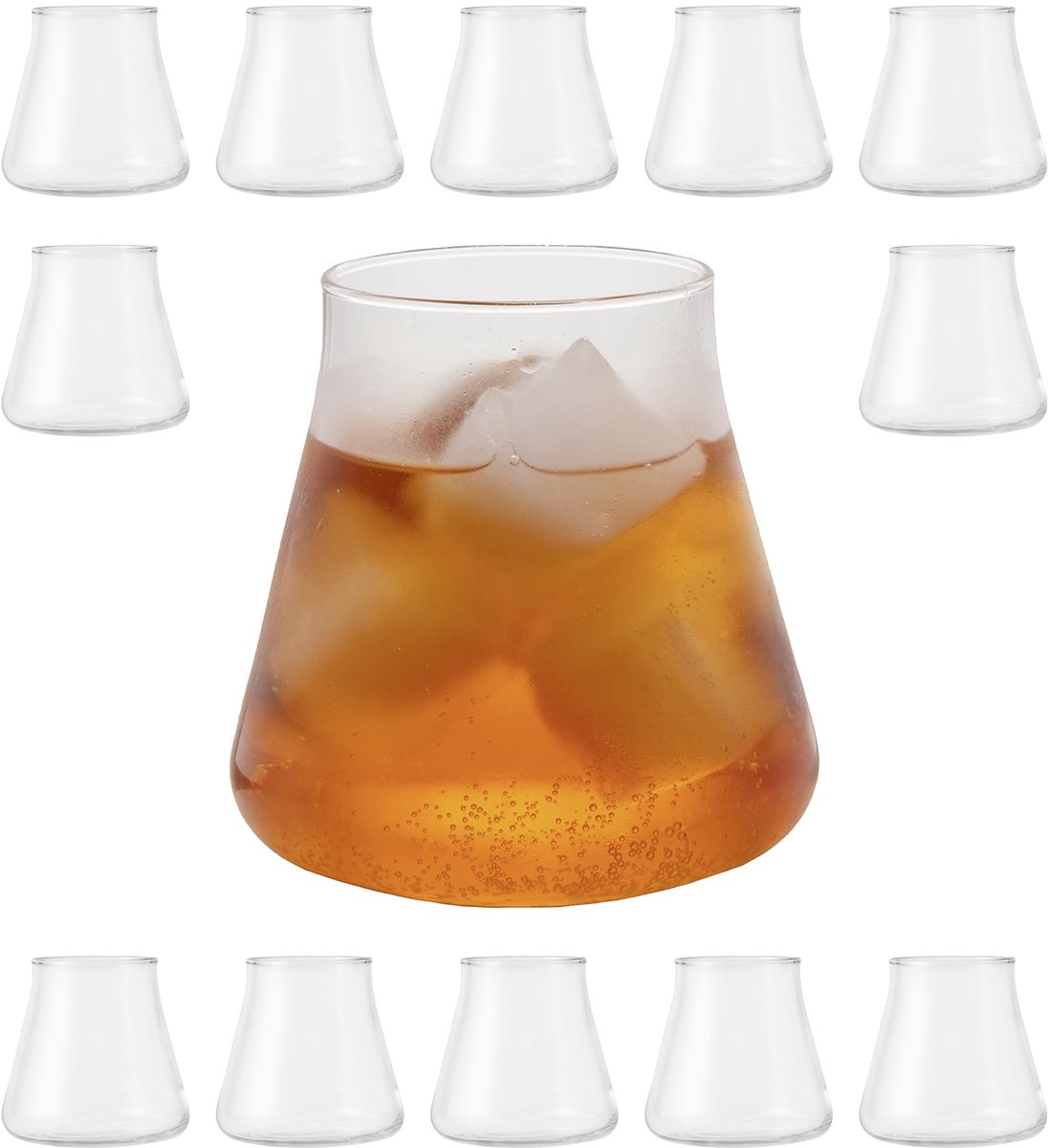 Libbey Stamloze Wijnglazen - Wijnglazen Set - Ster Motief - Transparant Geperst Glas - 355 ml - 12 stuks