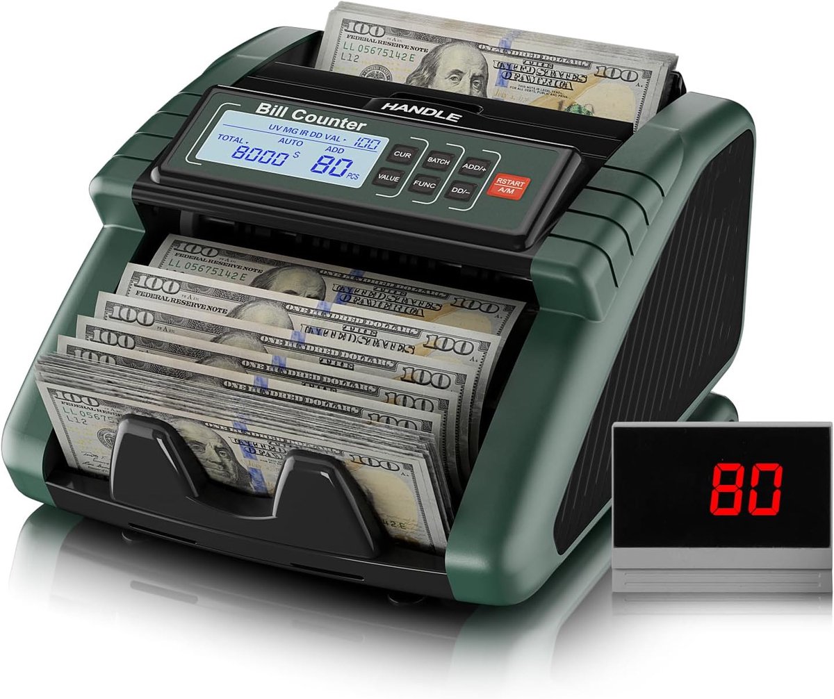 Geldtelmachine - Bankbiljettenteller - LCD Display - Automatische Telfunctie - Voor Gesorteerde Bankbiljetten