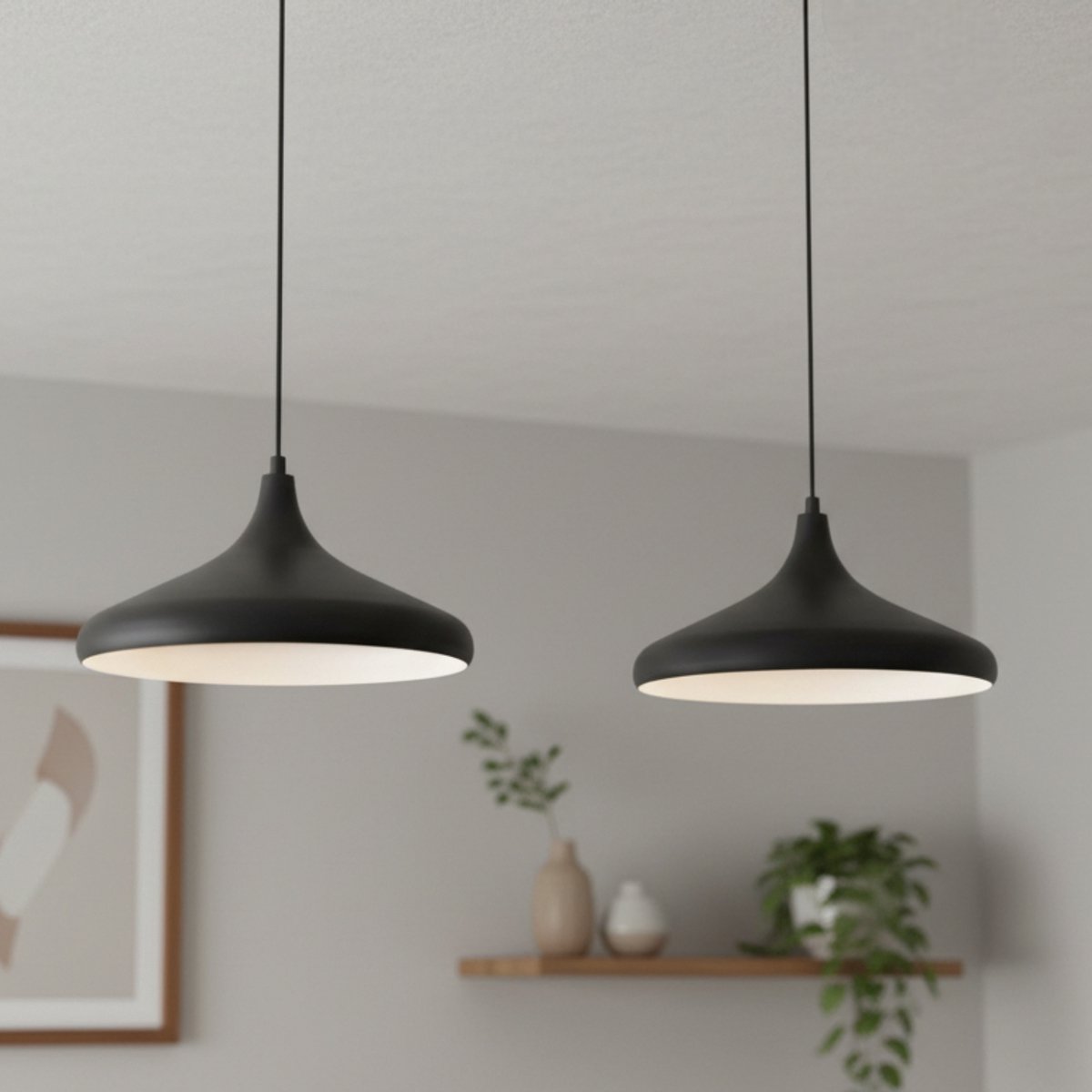 Bamyum Champion hanglamp, industriële Modern stijl, Ø35 cm, zwart metalen lamp