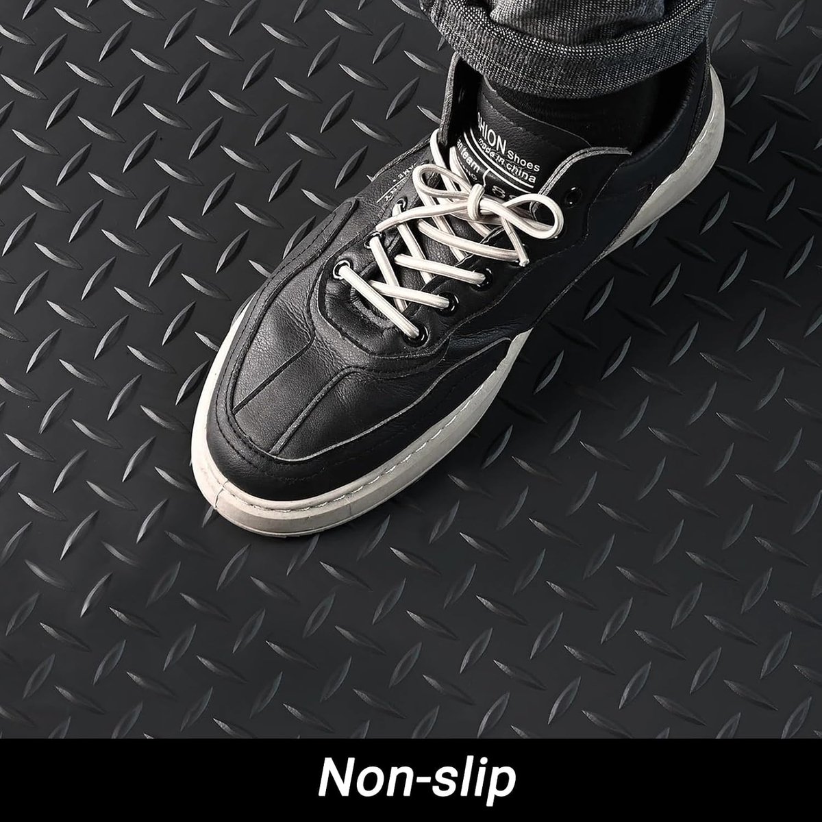 SnelShoppen - Rubber Mat 100 x 500 cm - Rubbervloerbedekking, Antislip, Niet-Slip, Vochtbestendig, Garagebescherming, Dubbelzijdig, 3mm Dikte