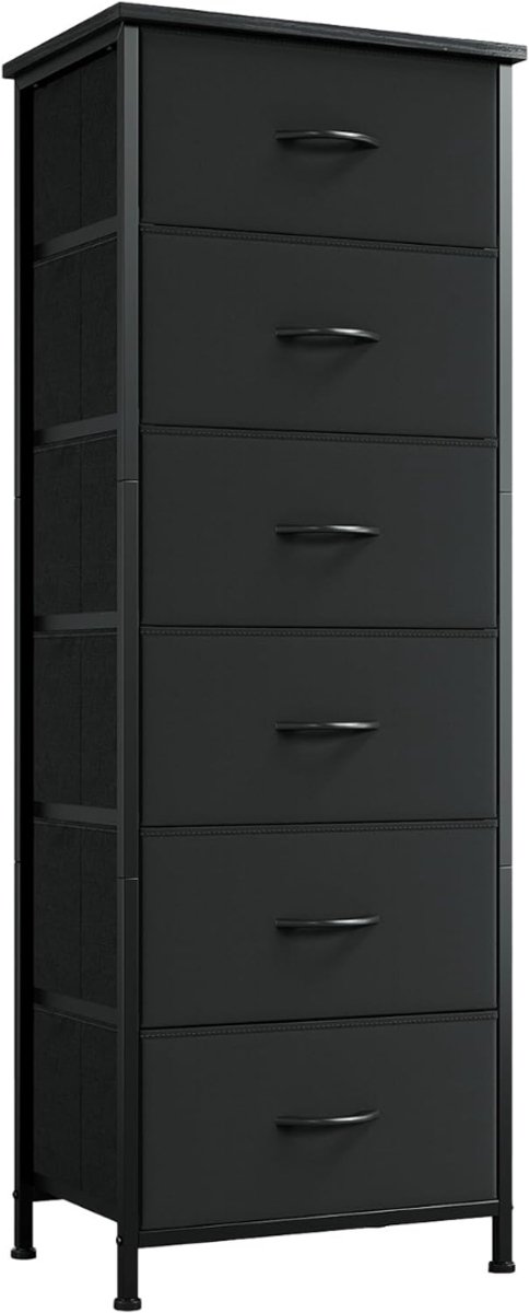 NIVA® Lade Kast - Ladenkast - Ladenkastje - Zwart - 30cm x 42cm x 115cm