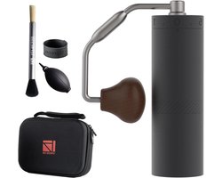 Handmatige Koffiemolen - Koffiemolen Zwart - Verse Koffie Zetten - Externe Instelling - 25-30g Capaciteit - Zwart