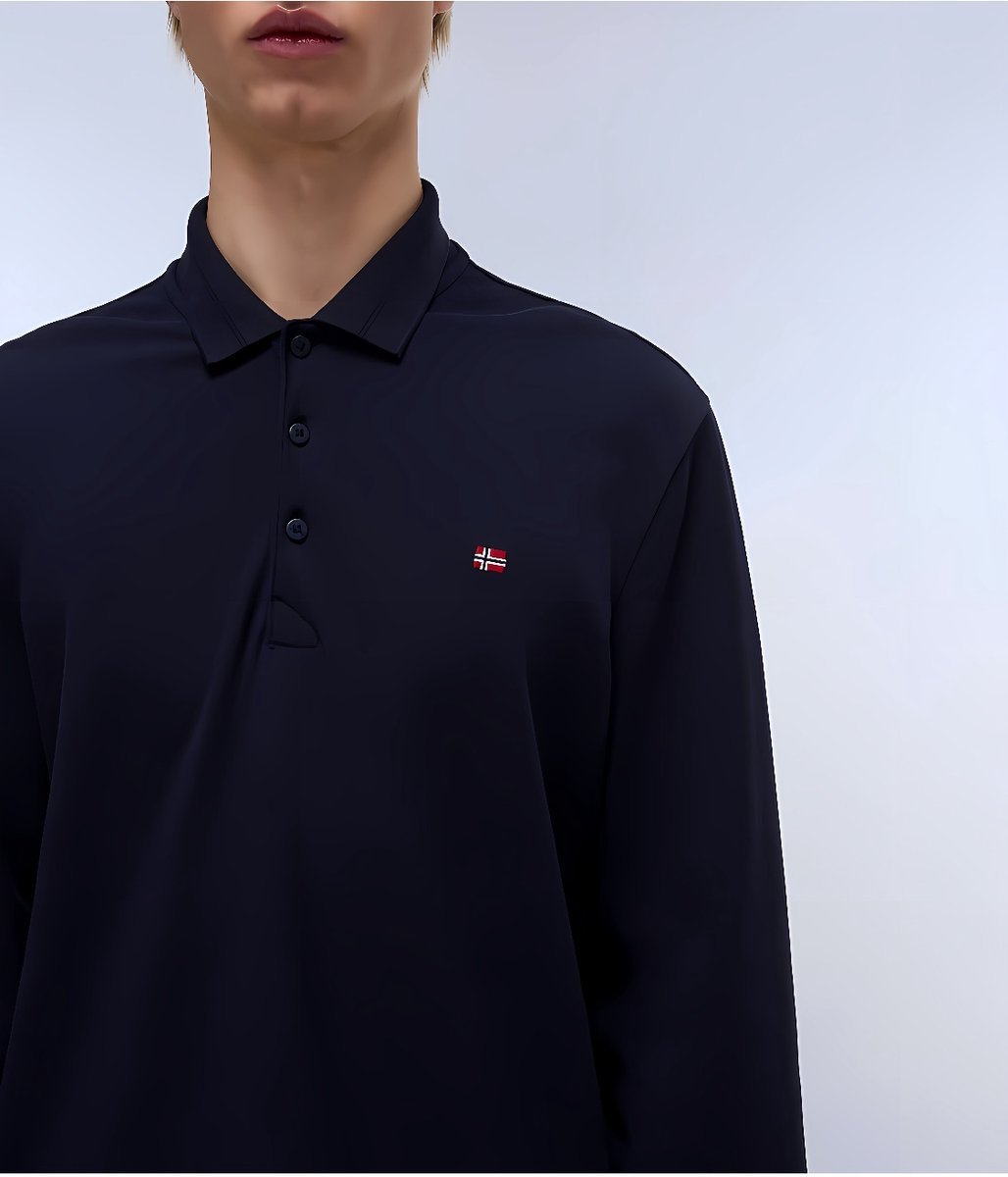 Napapijri poloshirt Ealis Ls 1 NP0A4I8Q 3XL Blauw
