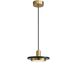 Hanglamp Koper Marmer - Moderne Verlichting - Woonkamer Decoratie - Uniform Licht - 20cm Breed - Groen