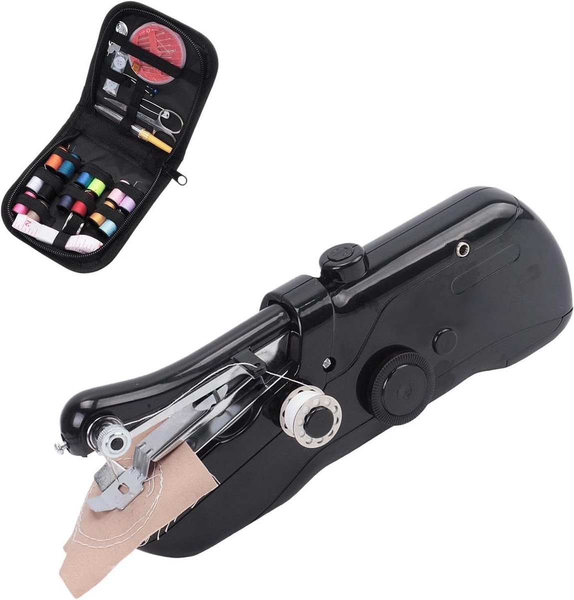 Handnaaimachine - Mini Naaier - Kleding Repareren - Dubbel Stroomontwerp - 21cm Lengte - Zwart