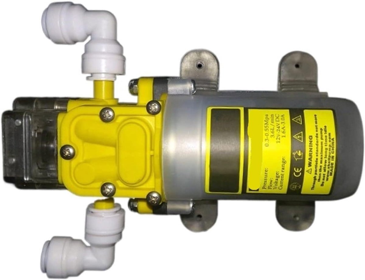 Mini Hogedrukpomp - Zelfaanzuigende Pomp - Water Overbrengen - Compact Lichtgewicht - 30W 12V - Transparant Geel