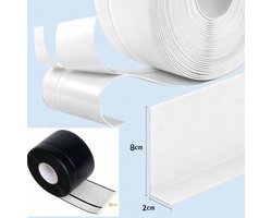 Plint – Zachte plint - Effen pvc-plint met zelfklevende achterkant - Sierlijst voor wandpanelen - Flexibele pvc-plint – Kunststof en rubberen plinten - Geschikt voor vochtige ruimtes – Lengte 3 m – 20*80 mm - zwart