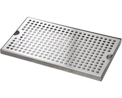 Bier Druppelbak - Roestvrij Staal - Bar Schoon Houden - Afneembaar Deksel - 30 Cm - Zilver