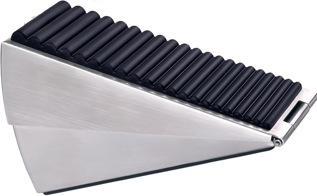 Deurstopper Wedge - Deurvastzetter - Deuren Vastzetten - Verstelbare Hoogte - 13.7 cm Lengte - Metaal