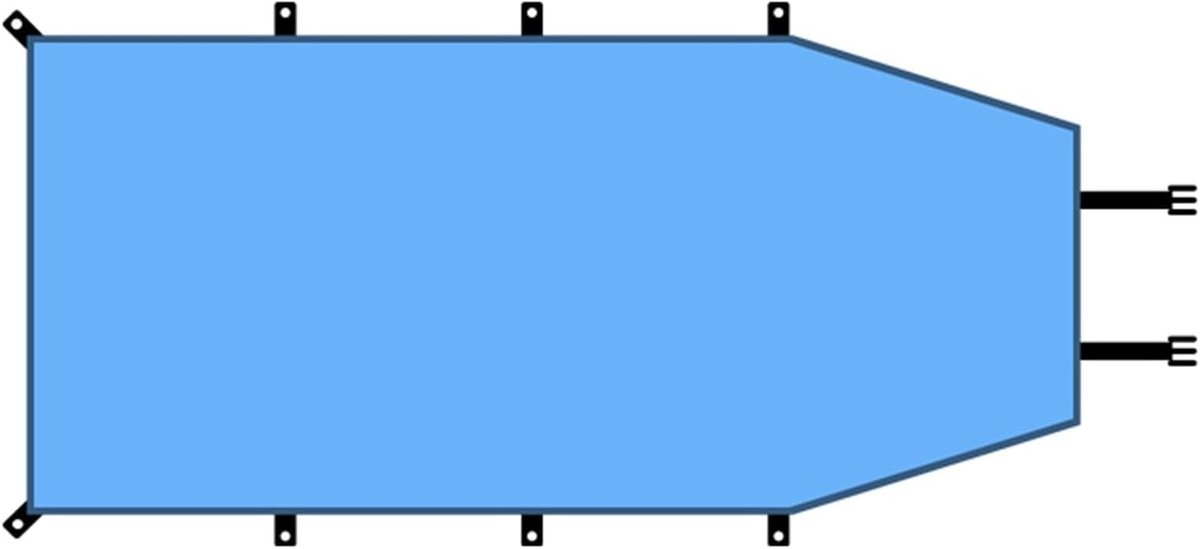Waterdichte Luifelhoes - Kampeerzeil Buiten - Bescherming Tegen Weer - Zilvergecoat Oxford Doek - 150 x 300 cm - Blauw
