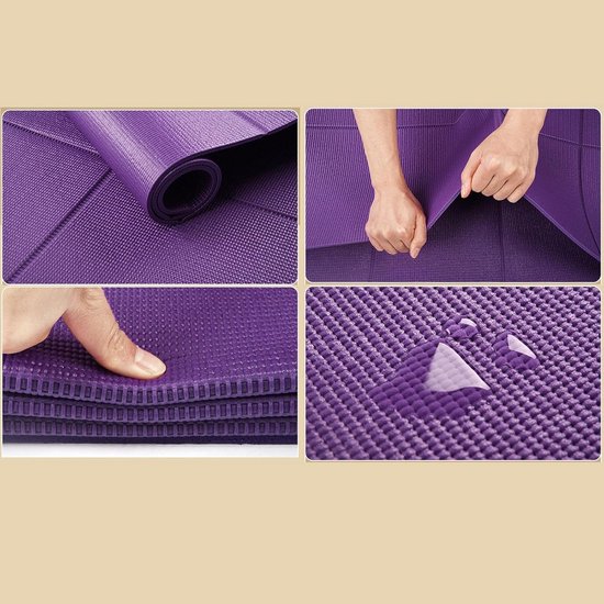 Campingmat Opvouwbaar - Yogamat Reismat - Outdoor Ontspanning - Antislip Dubbelzijdig - 173 x 61 cm - Paars — afbeelding 5