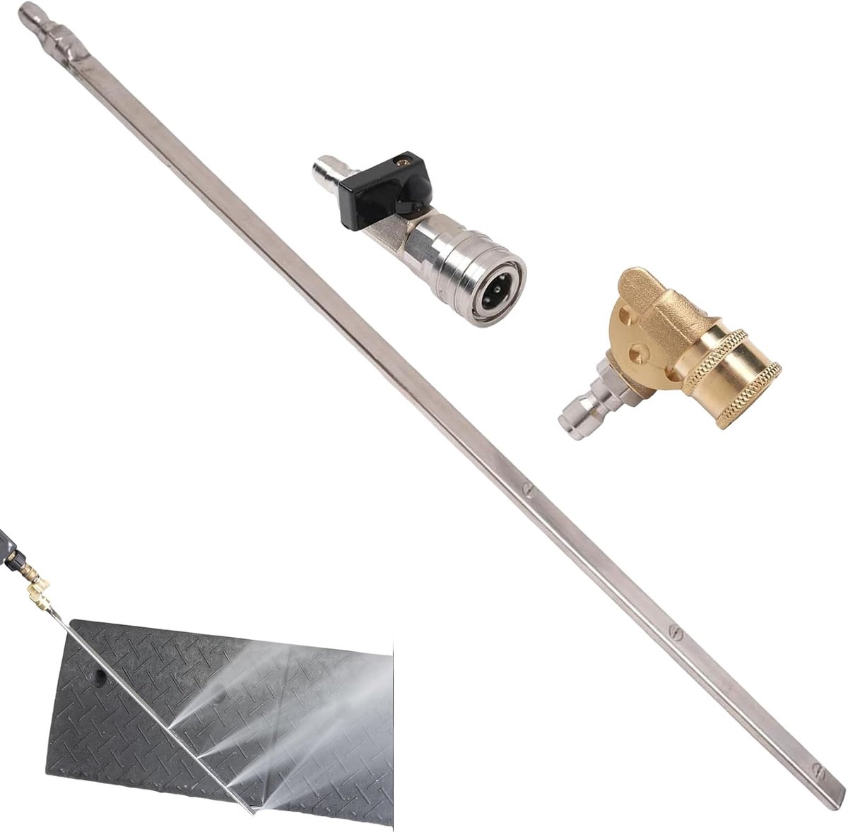 Radiator Reiniger - Schoonmaak Gereedschap - Effectief Reinigen - 3-Gaten Technologie - 57 cm - Zilver