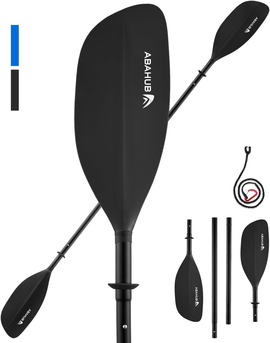 Kanopeddel - Roeispaan - Watersport - Verstelbare schacht - 230cm - Zwart