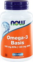 Now Foods - Omega-3 Basis - 1000 mg Zuivere Visolieconcentraat - 100 Softgels