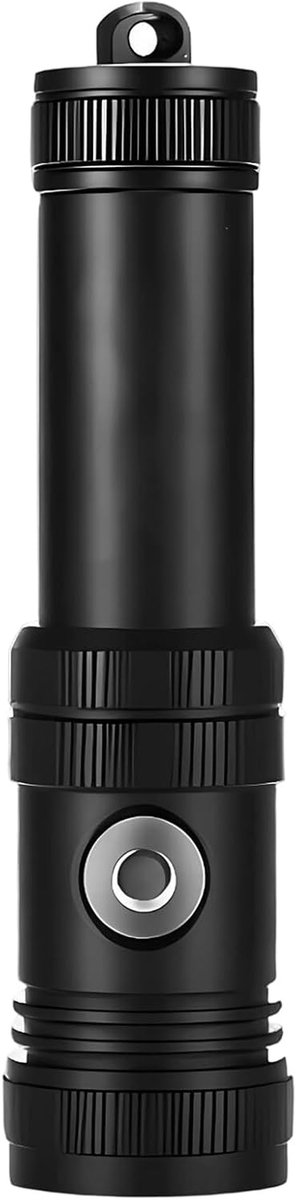 Duiklamp Oplaadbaar - Onderwaterlamp Zaklamp - Onderwater Verkenning - 4 Verlichtingsmodi - 50 meter Diepte - Zwart