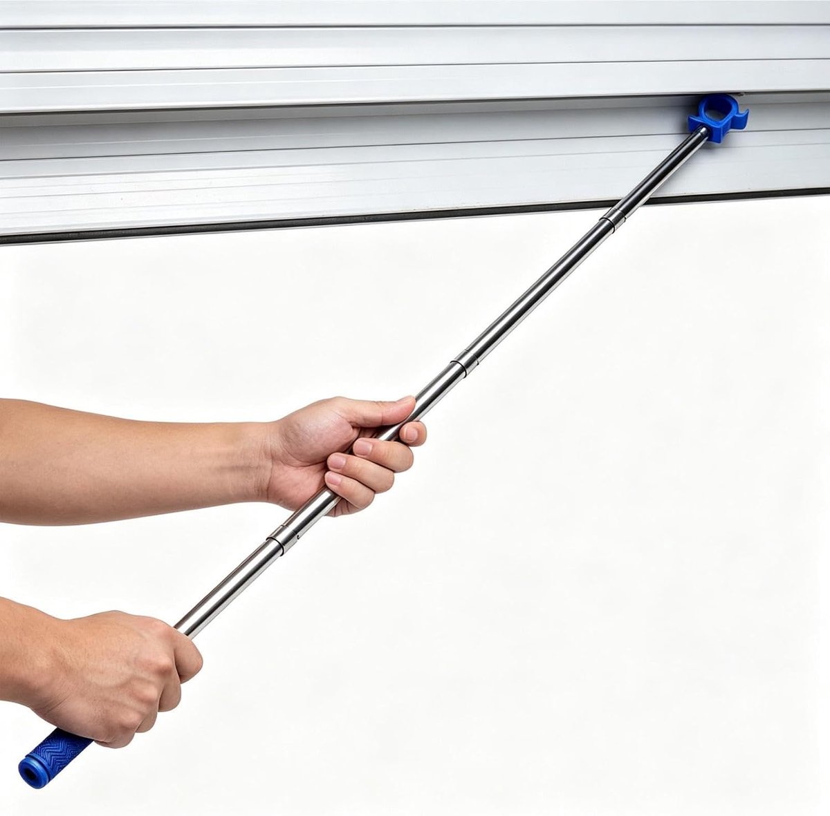 Raamopener Telescoopstang - Uittrekbare Handgreep - Hoge Ramen Openen - Roestvrijstalen Behuizing - 152 cm - Zilverkleurig