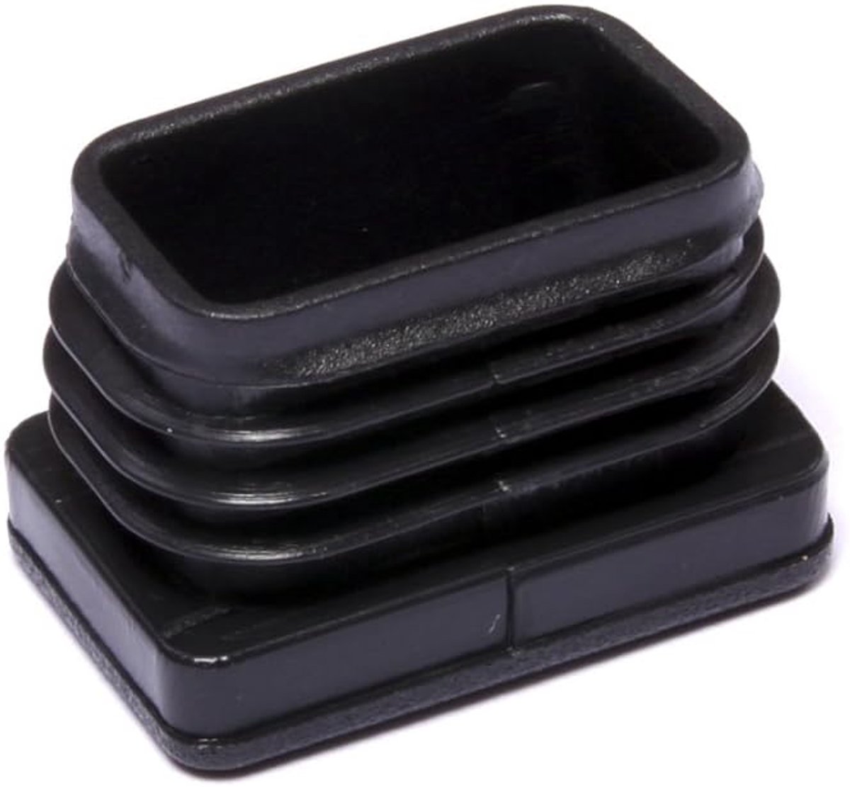 Buisdoppen - Stoeldoppen Buis - Meubels Beschermen - Binnenvierkant Model - 10 x 25 mm - Zwart