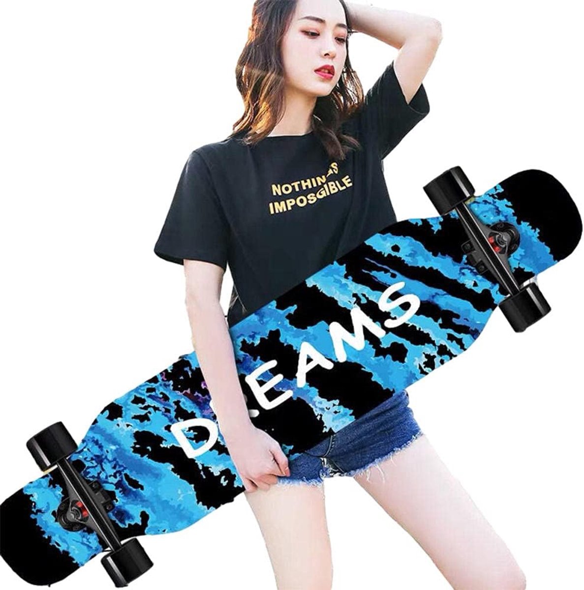 Longboard Skateboard Compleet Board Buiten Rijden 8 Lagen Esdoorn 42 Inch