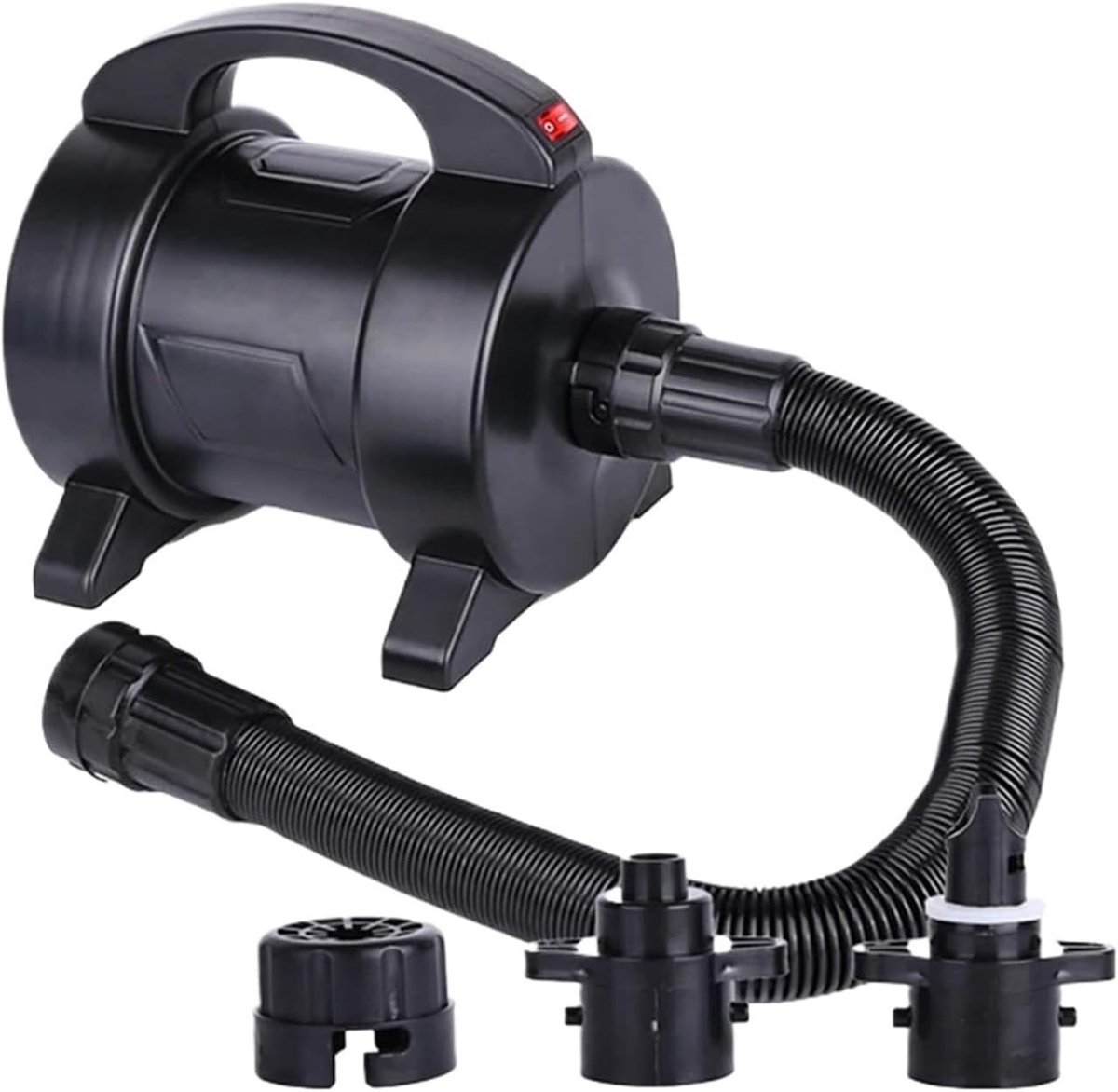 Elektrische Luchtpomp - Opblaaspomp Ontluchter - Snel Opblazen - Dubbele Mondstukken - 4.0 psi - Zwart