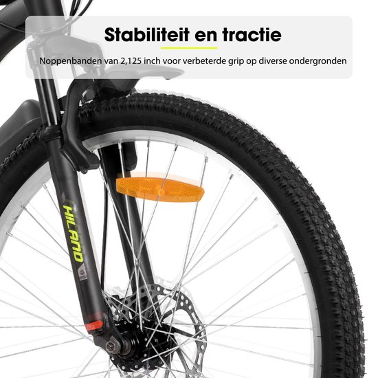 HILAND Ridge Mountainbike - 27 Inch - 18 Versnellingen - Robuust Stalen Frame - Dubbele Schijfremmen - MTB voor Heren & Dames van Hiland — afbeelding 5