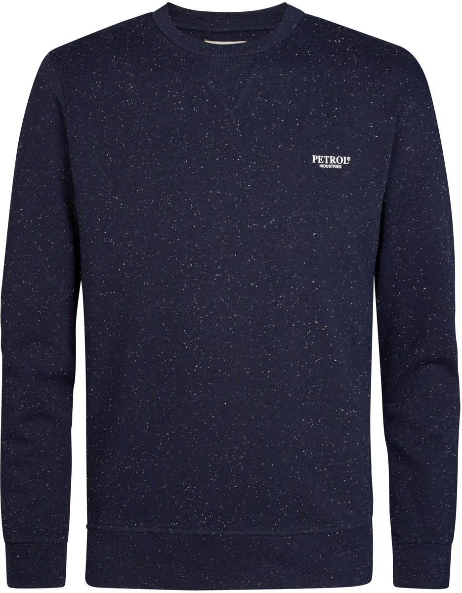 Petrol Industries - Heren Gemêleerde sweater met ronde hals rosewood - Blauw - Maat XXXL