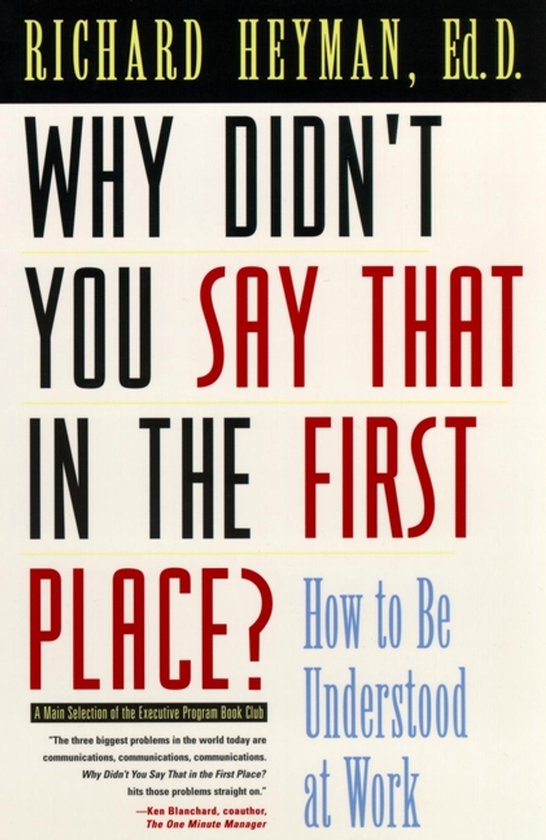 Why Didn't You Say That in the First Place? - cover