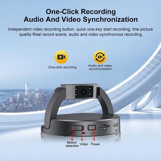 Verborgen Camera - Spy Cam - Compacte Mini Camera - Beveiliginscamera - Cameratoezicht van Merkloos — afbeelding 5