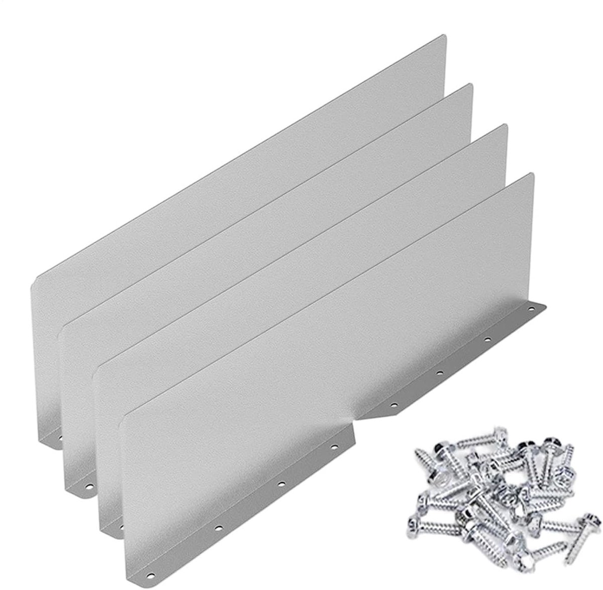 Dakgoot Spatbescherming - Regenafleider Dakgoot - Voorkom Overstroming - Roestvrij Aluminium - 40 x 9 cm - Aluminium
