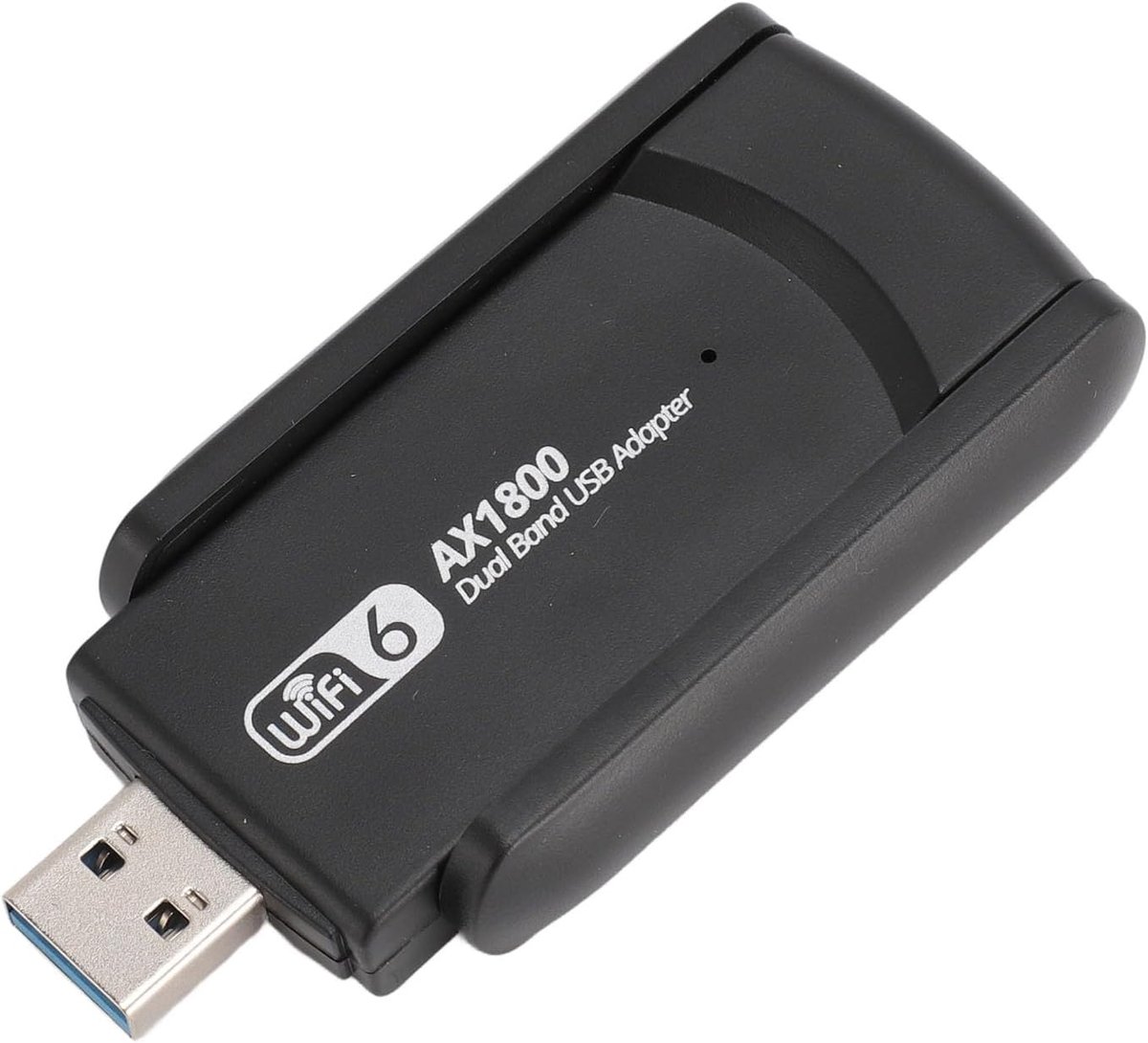 Draadloze Netwerkadapter - WiFi Dongle - Snelle Internetverbinding - WiFi 6 Dual Band - 1800 Mbps - Zwart