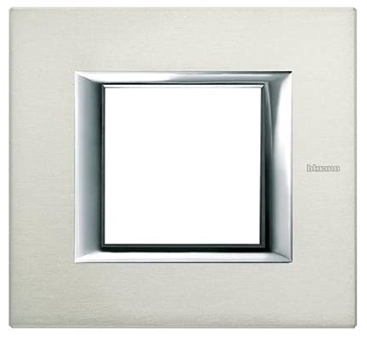 Afdekframe Dubbel - Wanddecoratie - Schakelaars Afwerken - Aluminium - 108 x 98 cm - Gepolijst