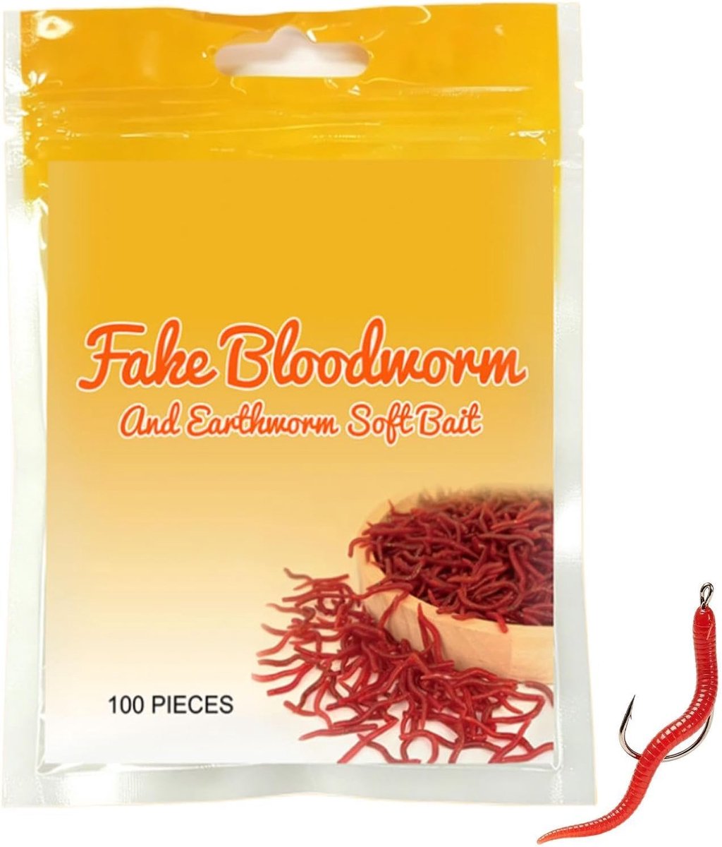 Zacht Kunstaas - Nep Regenworm - Vissen Op Baars - Realistische Zwemactie - 10 Stuks - Rood