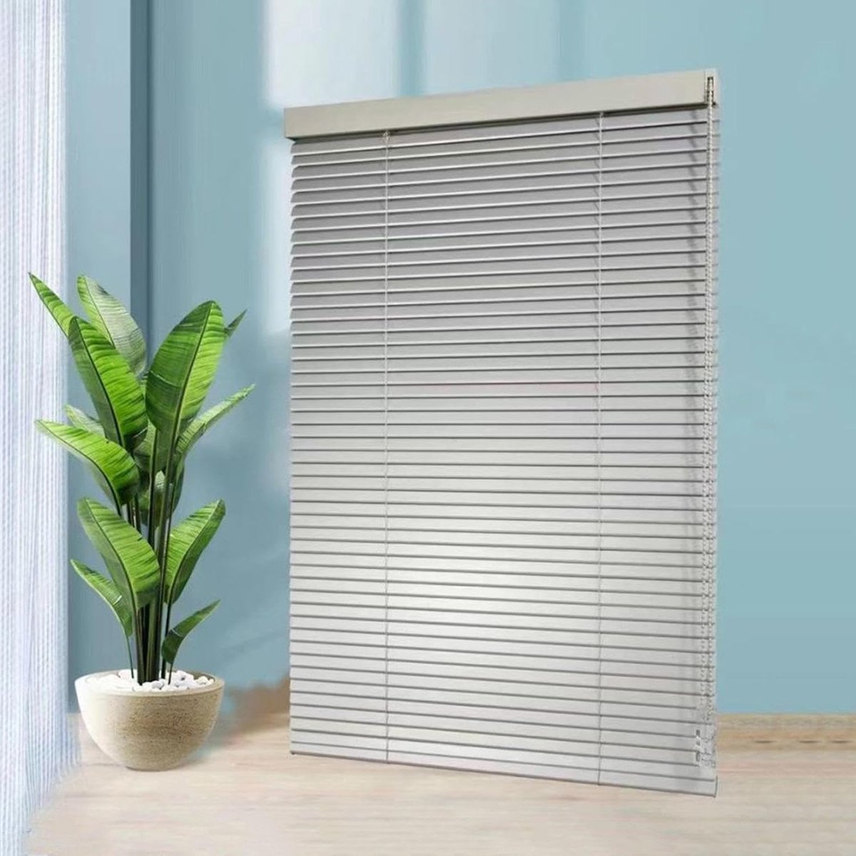Aluminium Jaloezieën - Raambekleding - Privacy Creëren - Thermische Isolatie - 50-120 cm Breed - Metallic