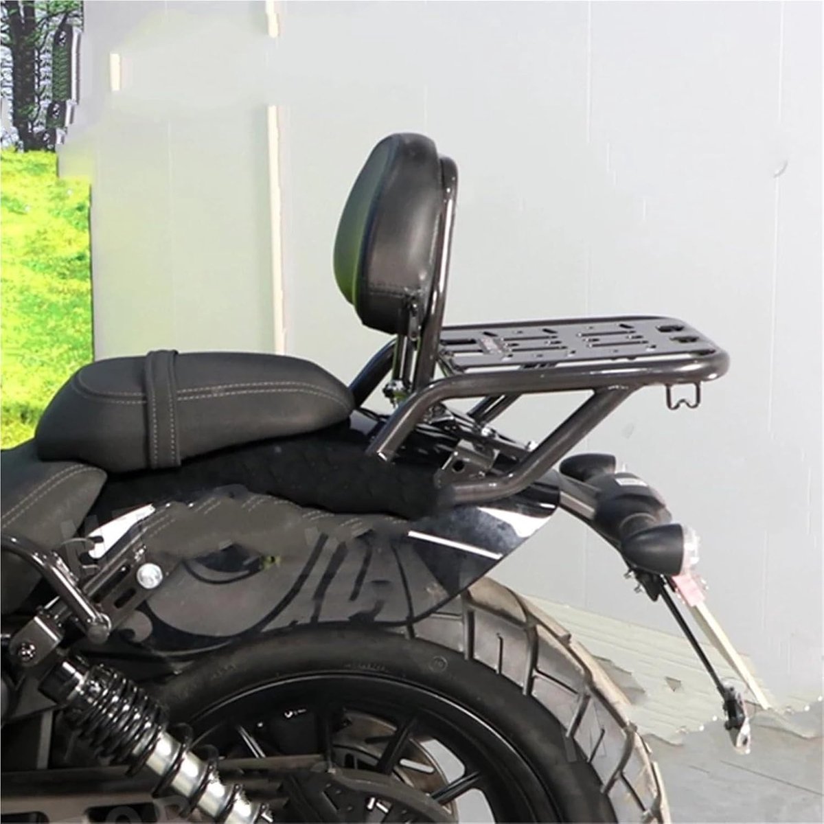 Motorfiets Rugleuning - Lendensteun Kussen - Comfortabel Rijden - Eenvoudige Installatie - Niet Gespecificeerd - Zwart