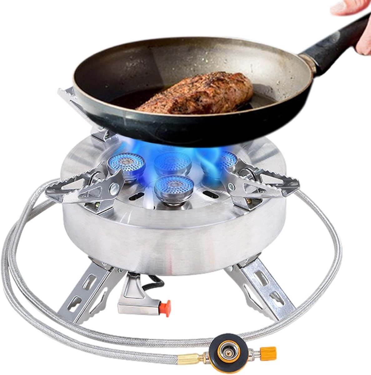 Camping Kookkachel - Kampeerbrander Vouwfornuis - Buiten Koken - Elektronische Ontsteking - 24x21x13 cm - Metaal