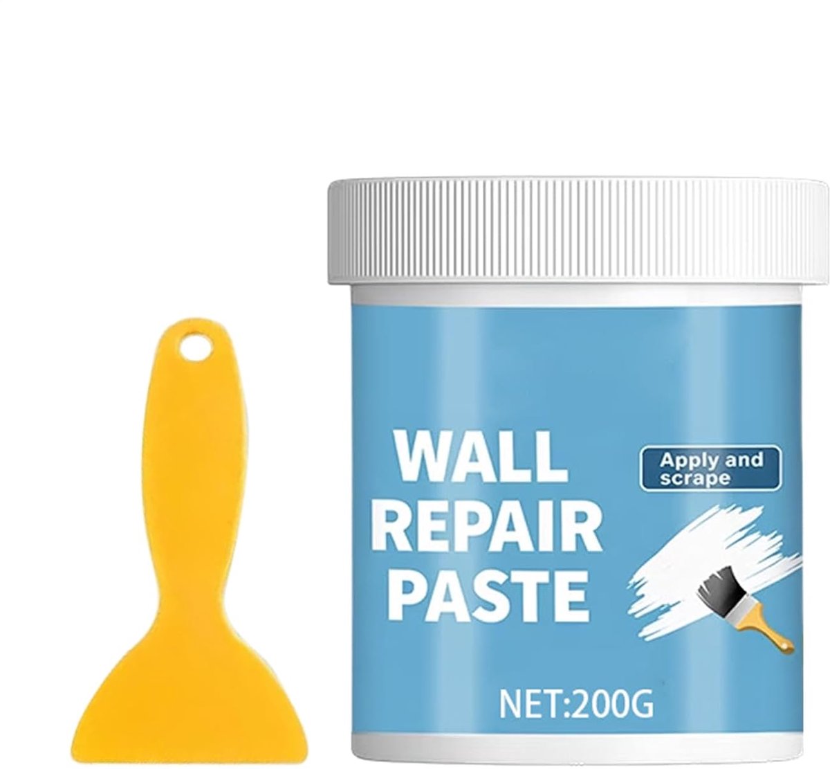 Reparatiepasta Gipsplaat - Muurvuller Wandplamuur - Snel Muren Herstellen - Vochtbestendige Technologie - 200 g - Wit