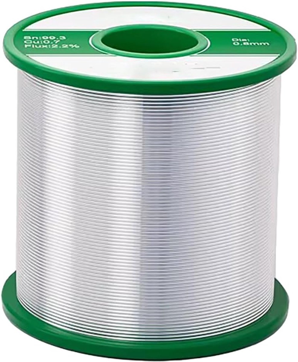 Soldeerdraad - Tin draad - Elektronica reparatie - Loodvrij en zuiver - 0.8MM 700g - Zilverkleurig