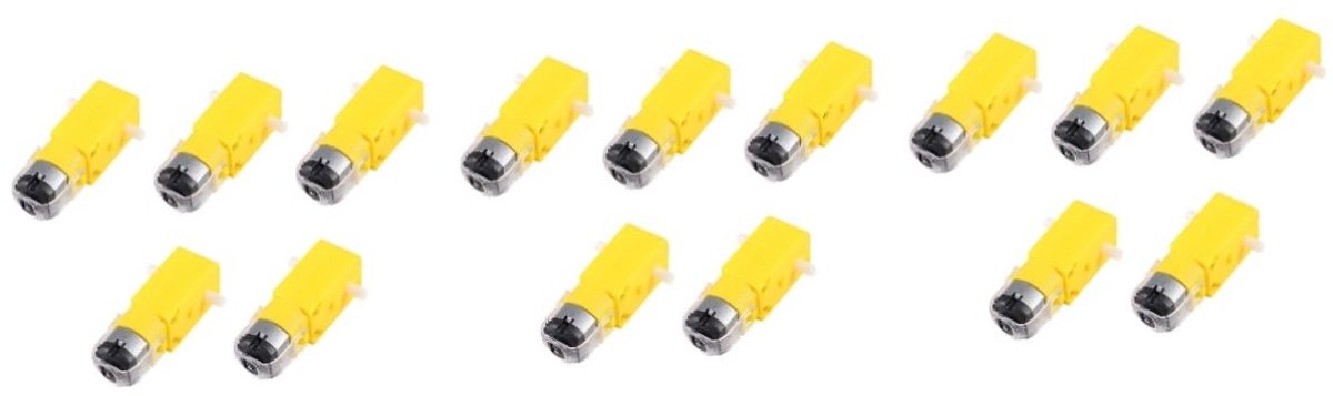 DC reductiemotor - Mini elektromotor Robotmotor - Hobbyprojecten bouwen - Dubbele as - 7 cm - Geel